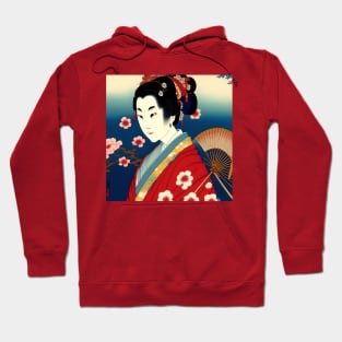 Geisha Study E in Japanese Style Hoodie